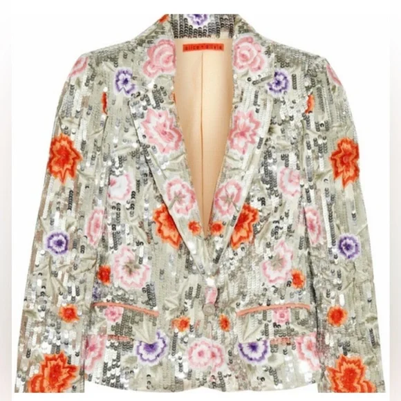 Alice + Olivia Multicolor Sequin Blazer - Picture 3 of 8
